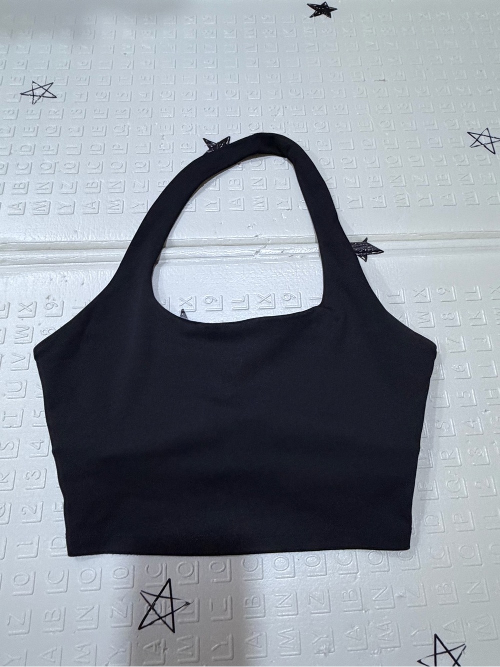 SHEIN Black Halter Neck Crop Top